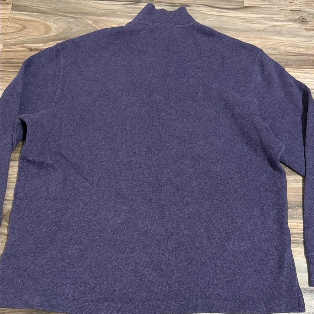 Vintage Polo Ralph Lauren Sweatshirt Men’s Sz. L Purple 1/4 Zip Sweater Cotton